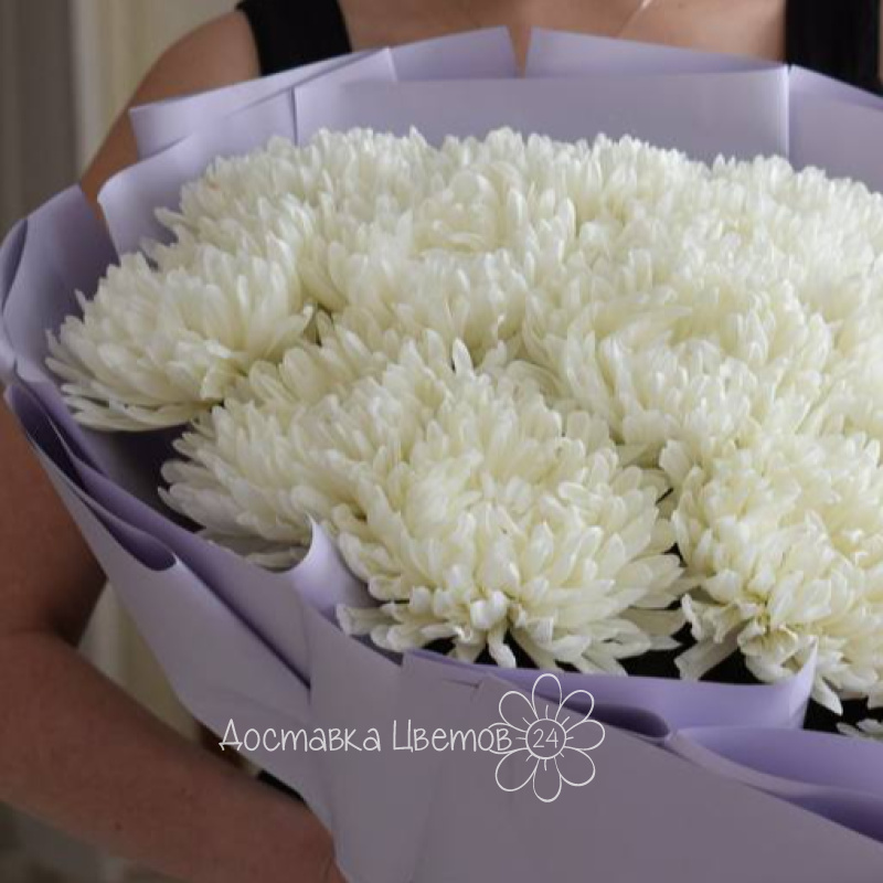 Букет из одноголовой хризантемы «Искренние чувсва» 1