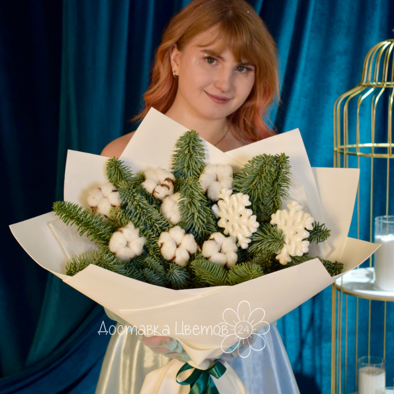 Сборный букет«Ледяное кружево» 1