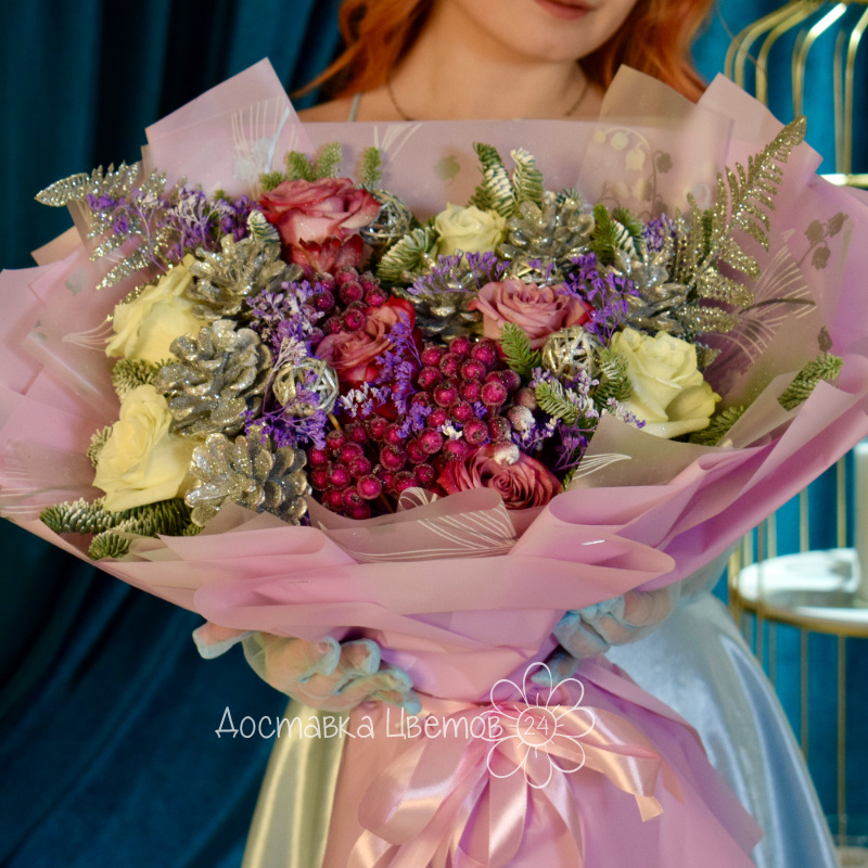 Сборный букет &laquo;Нежность зимы&raquo; 3