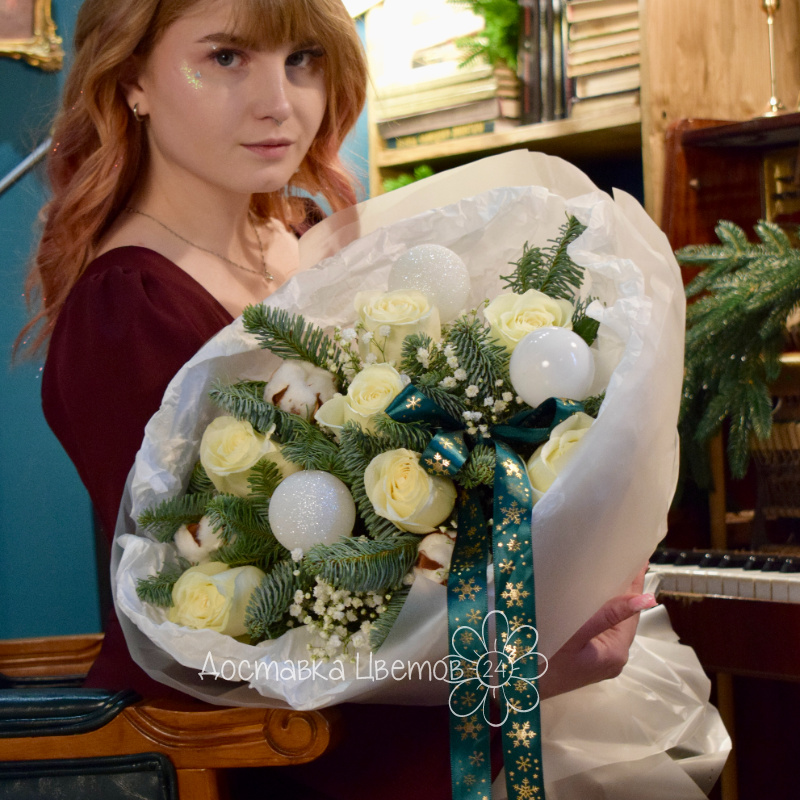 Сборный букет &laquo;Первый снег&raquo; 1