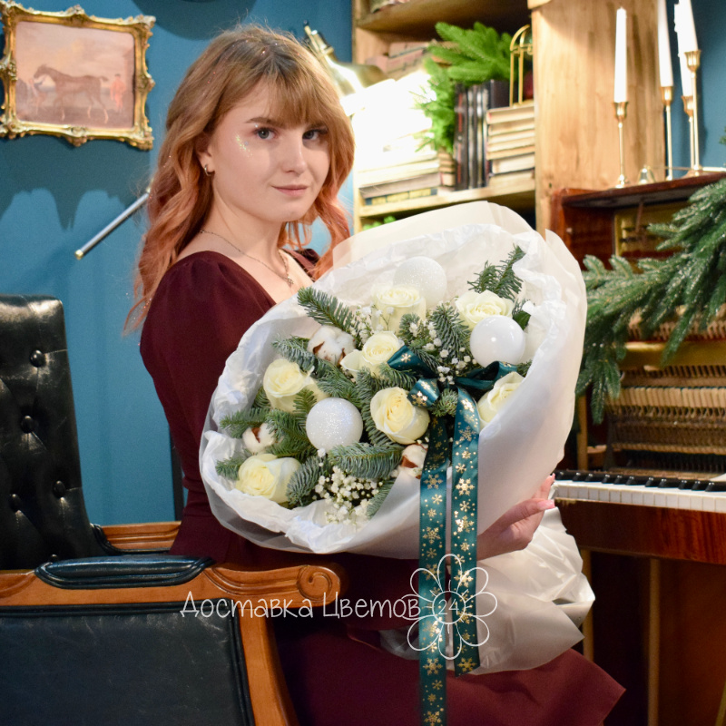 Сборный букет &laquo;Первый снег&raquo; 3