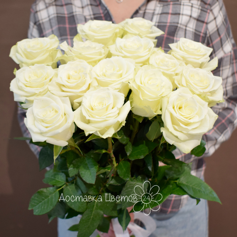 Букет из 15 белых роз