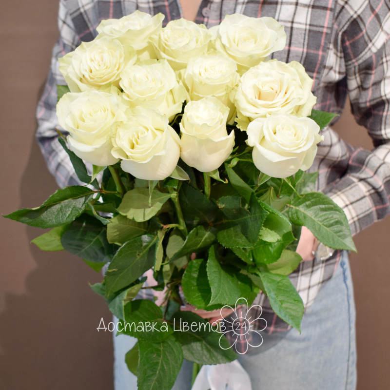Букет из 11 роз белых