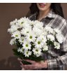 Букет из 5 хризантем белых 1