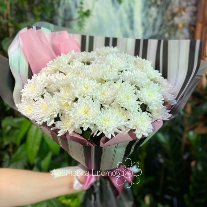 Букет хризантем «Любимые цветы»